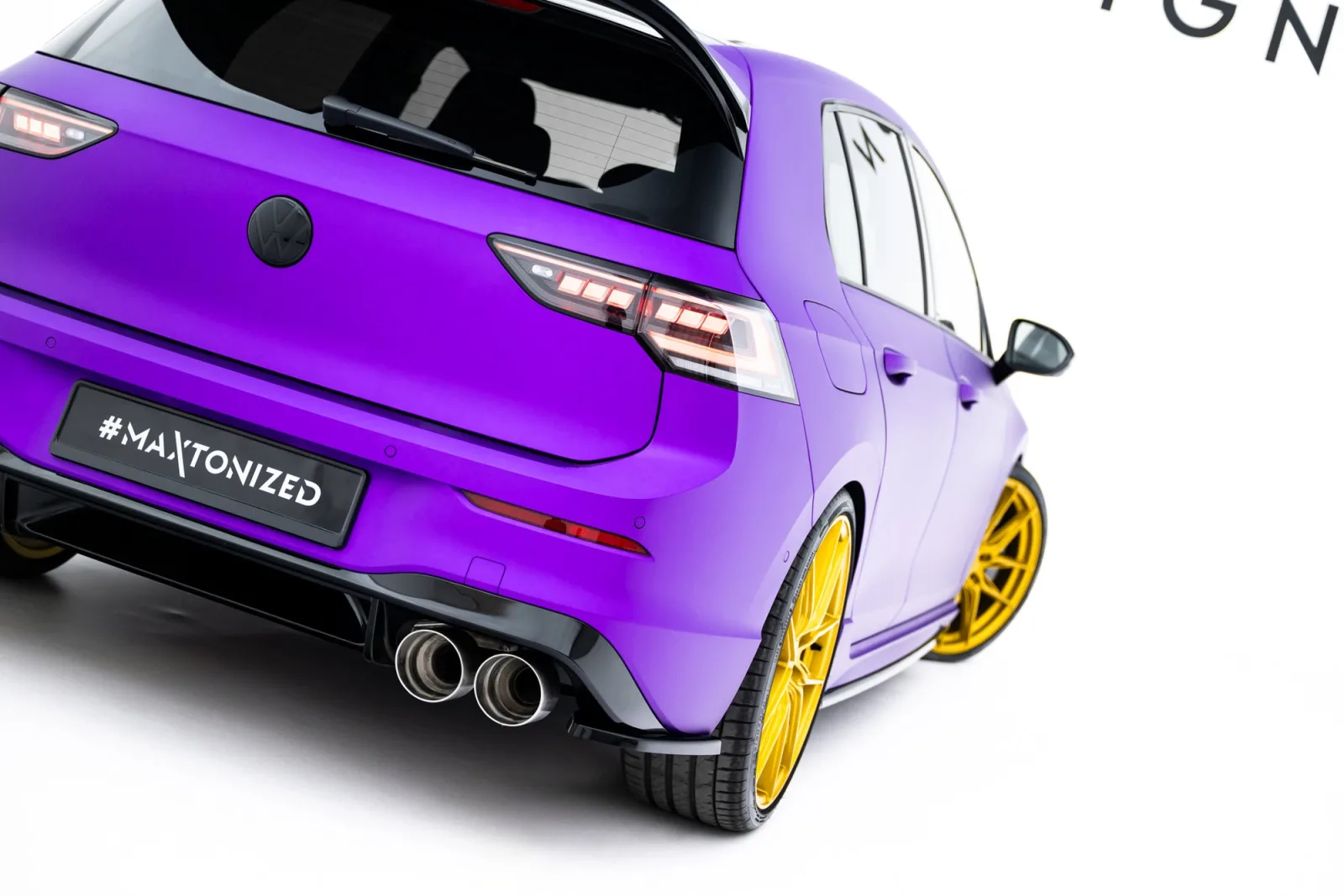 Rear Side Splitters V.1 compatible with Volkswagen Golf R Hatchback Mk8 Facelift