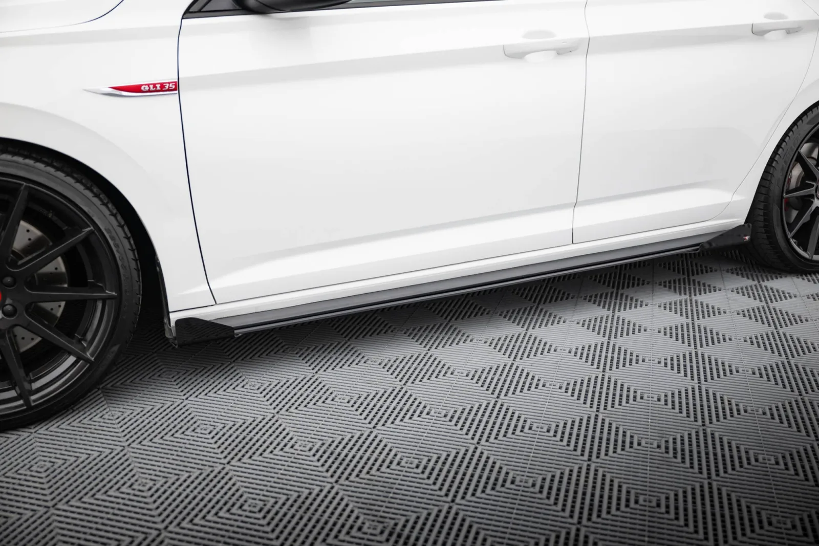 Side Skirts Diffusers Street Pro + Flaps compatible with Volkswagen Jetta GLI Mk7