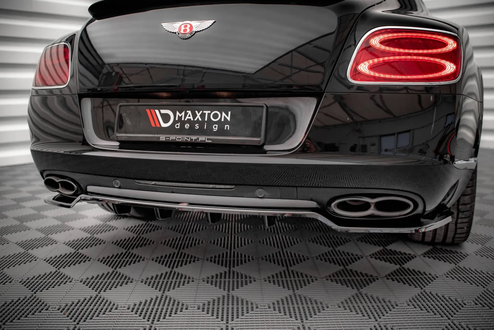 Rear Splitter (With Diffuser) compatible with Bentley Continental GT V8 S Mk2