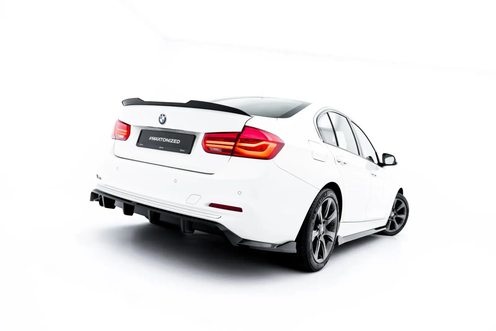 Rear Splitter (With Diffuser) compatible with BMW 3 Sportline Sedan / Touring F30 / F31