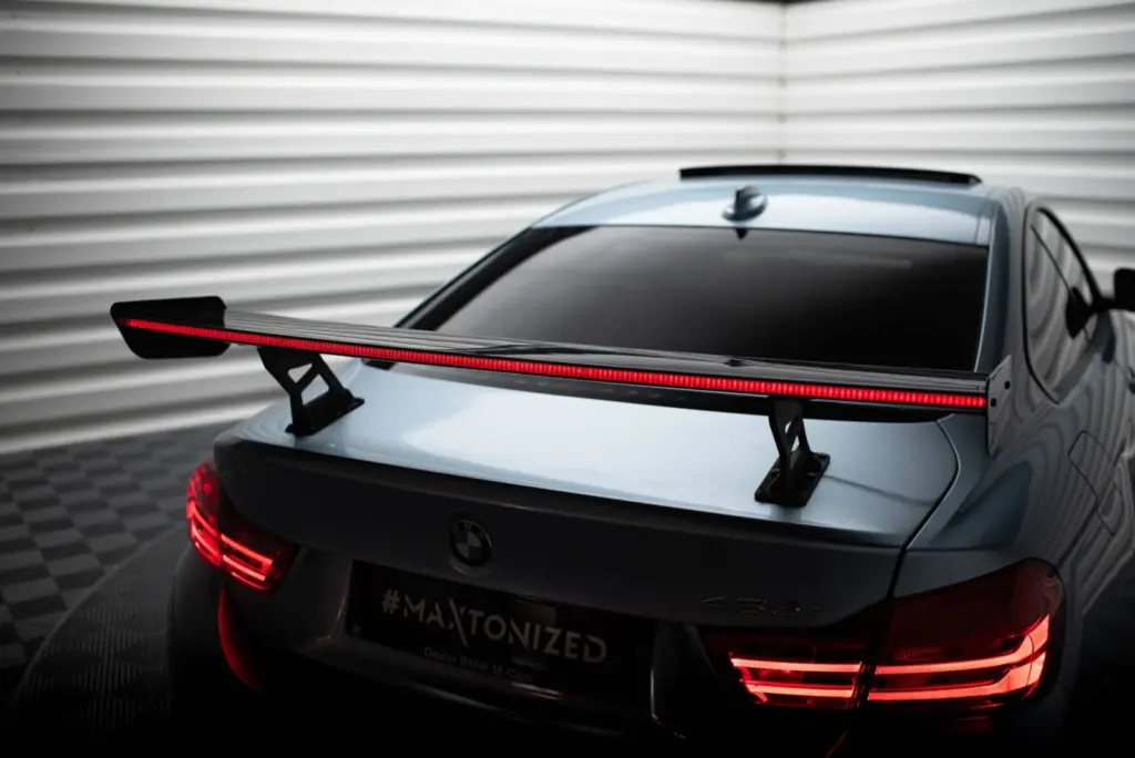 Carbon Spoiler With Internal Brackets + LED compatible with BMW 4 F32 / 4 F32 M-Pack Coupe