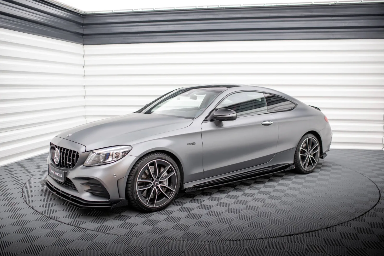 Side Skirts Diffusers Street Pro + Flaps compatible with Mercedes-AMG C43 Coupe / Cabrio C205 Facelift / A205 Facelift