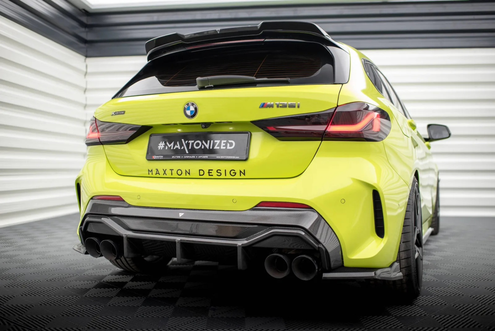 Prepreg Carbon Rear Diffuser V.1 compatible with BMW 1 F40 M-Pack/ M135i