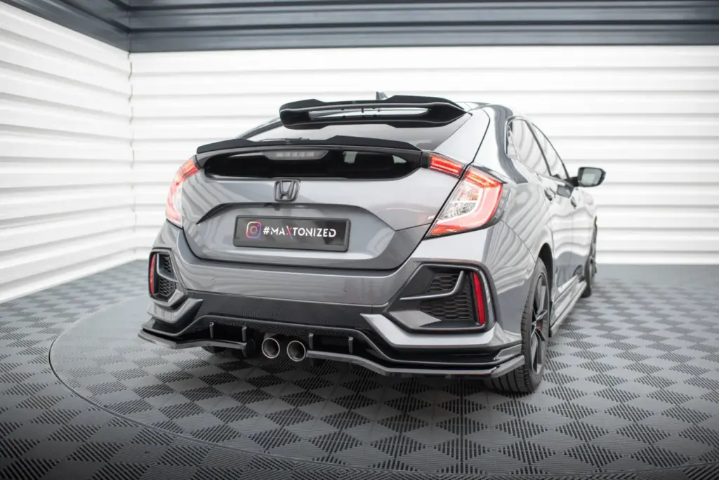Rear Splitter V.1 (With Diffuser) compatible with Honda Civic Sport Mk 10 Facelift