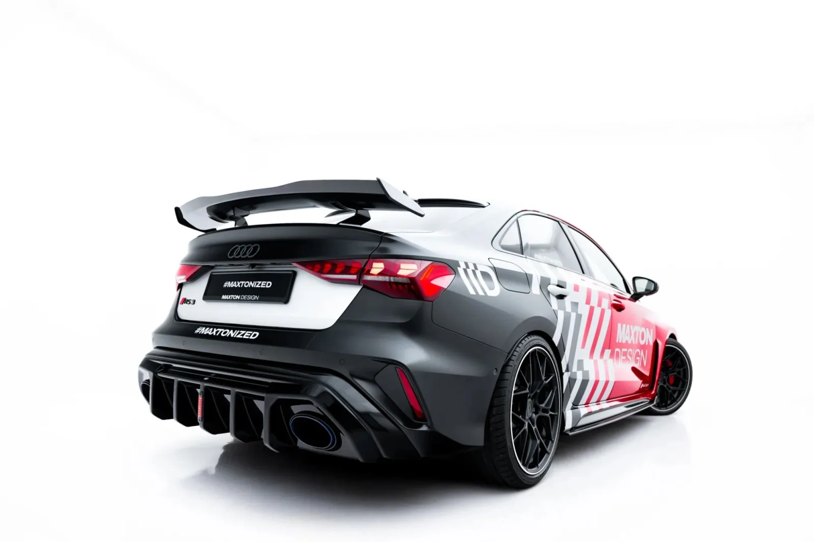 Rear Valance compatible with Audi RS3 Sedan 8Y Facelift (LED Light Version)