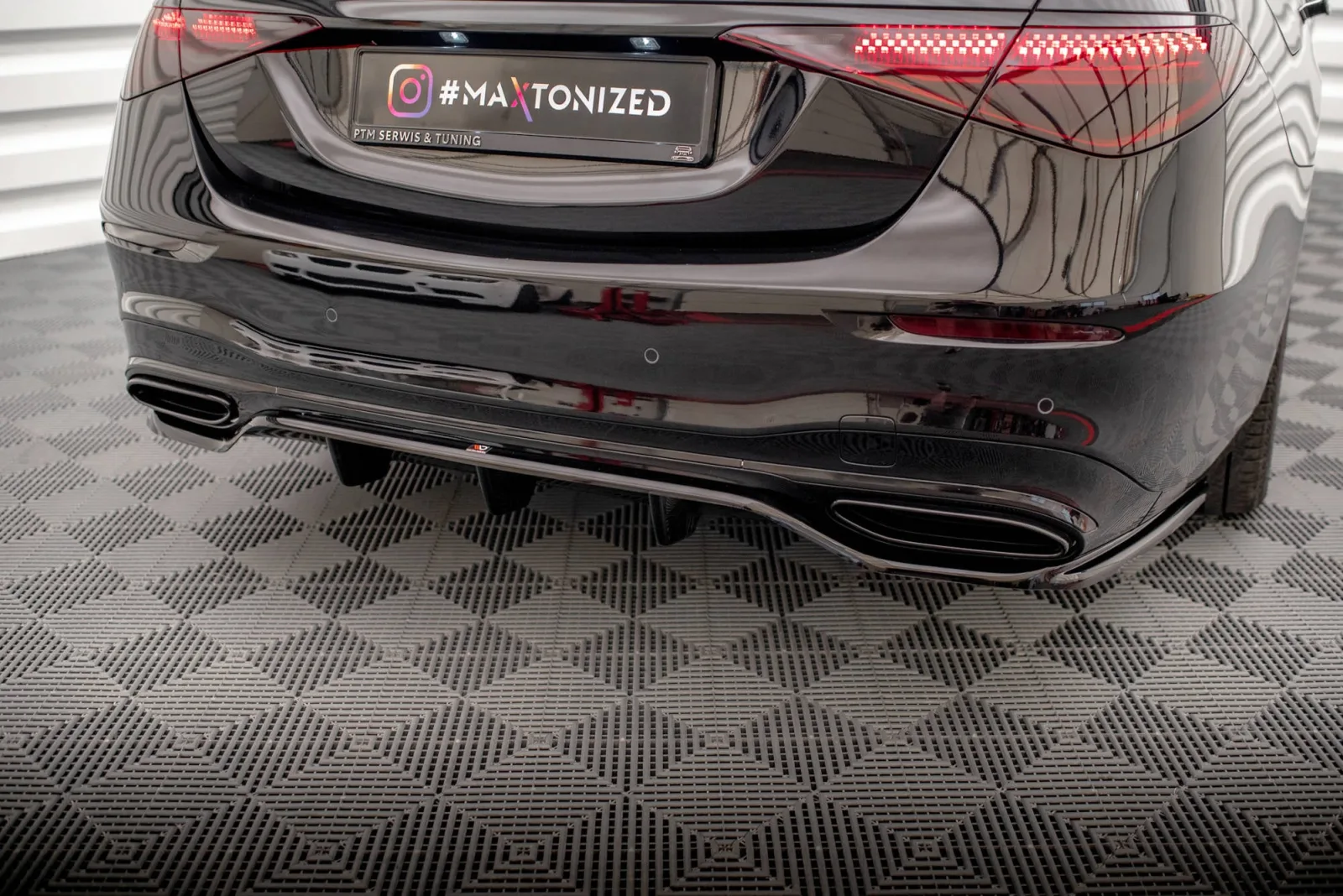 Rear Splitter (With Diffuser) compatible with Mercedes-Benz S AMG-Line W223