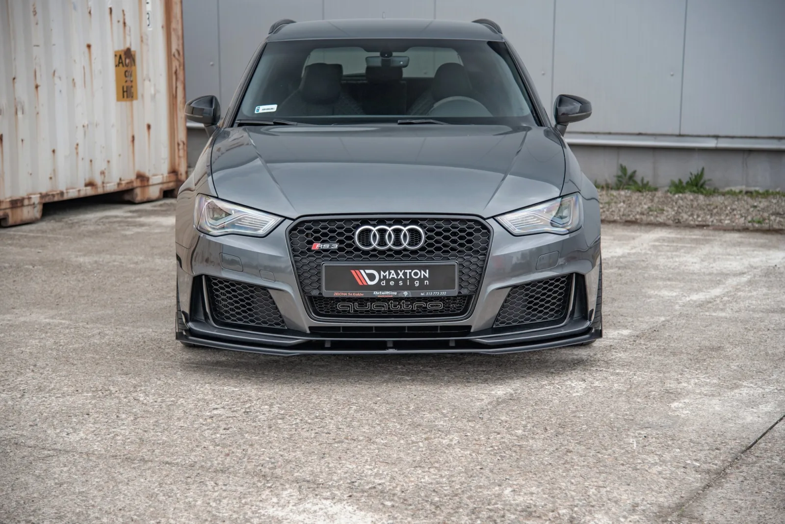 Front Splitter Street Pro + Flaps compatible with Audi RS3 8V Sportback