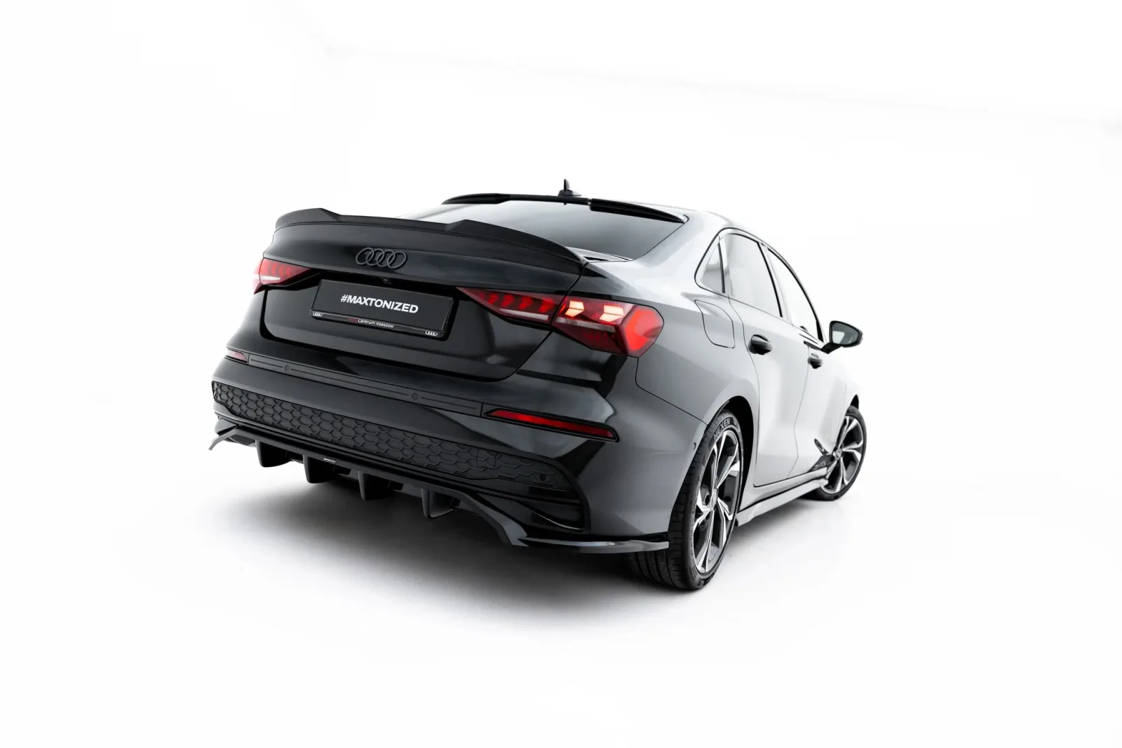 Rear Splitter (With Diffuser) compatible with Audi A3 Sedan 8Y Facelift