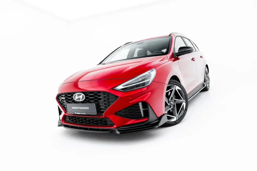Front Splitter V.1 + Flaps compatible with Hyundai I30 N-Line Wagon Mk3 Facelift