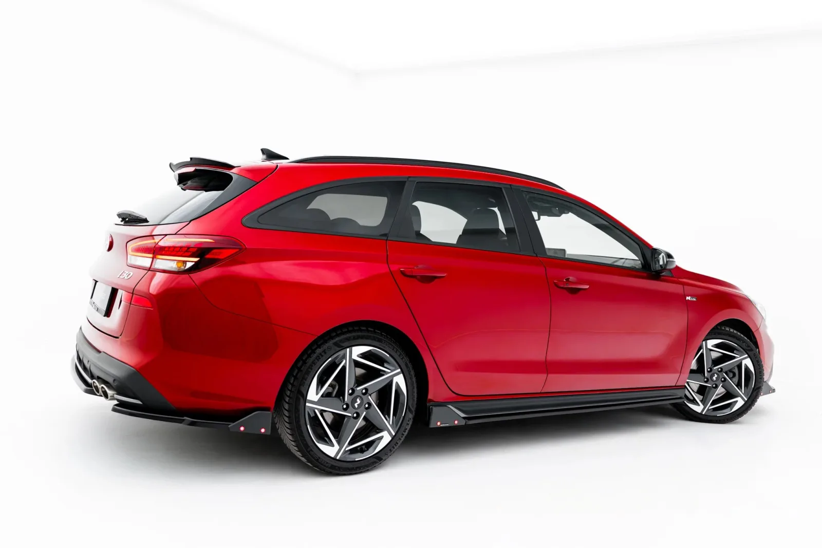 Side Skirts Diffusers V.3 + Flaps compatible with Hyundai I30 N-Line Wagon Mk3 Facelift